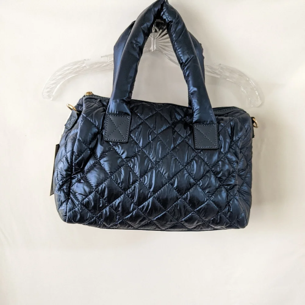 Quilted Nylon Satchel Tote